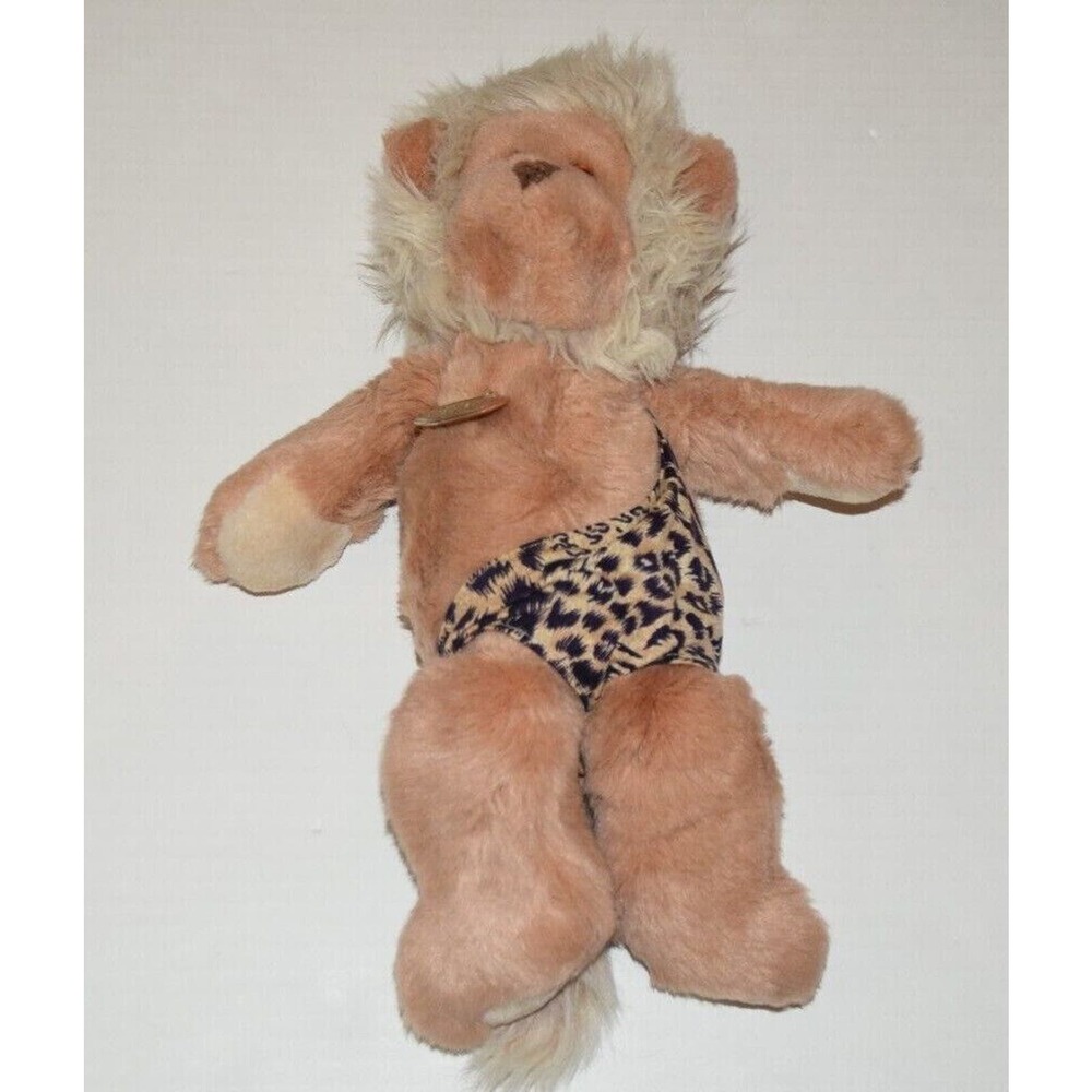Vintage GUND TARZ Caveman Lion Plush Stuffed Animal 14"